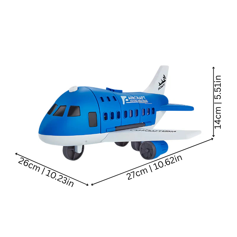 Leksaksset med flygplan och fordon