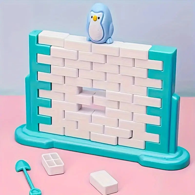 Pinguin isvägg balans familjespel