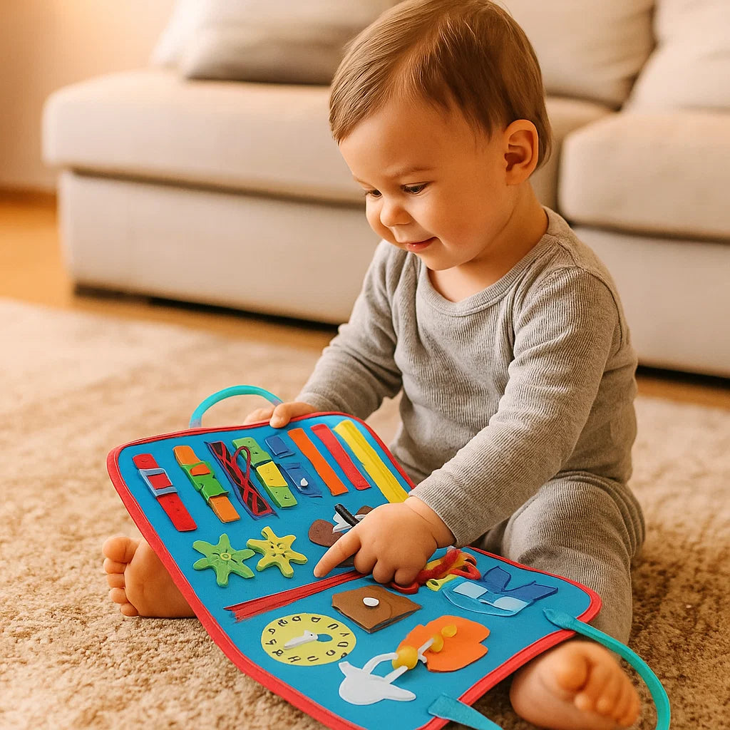 Montessori Aktivitetsbok för småbarn ⎜ Filtbok för att lära sig siffror, bokstäver och motoriska färdigheter