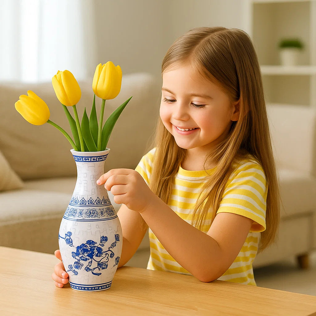 Elegant 3D-pusselvas – Passar för riktiga blommor