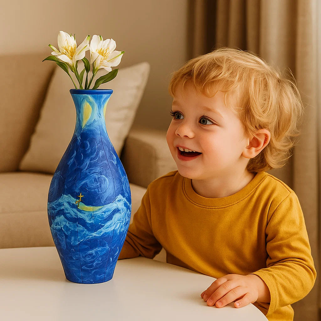 Elegant 3D-pusselvas – Passar för riktiga blommor