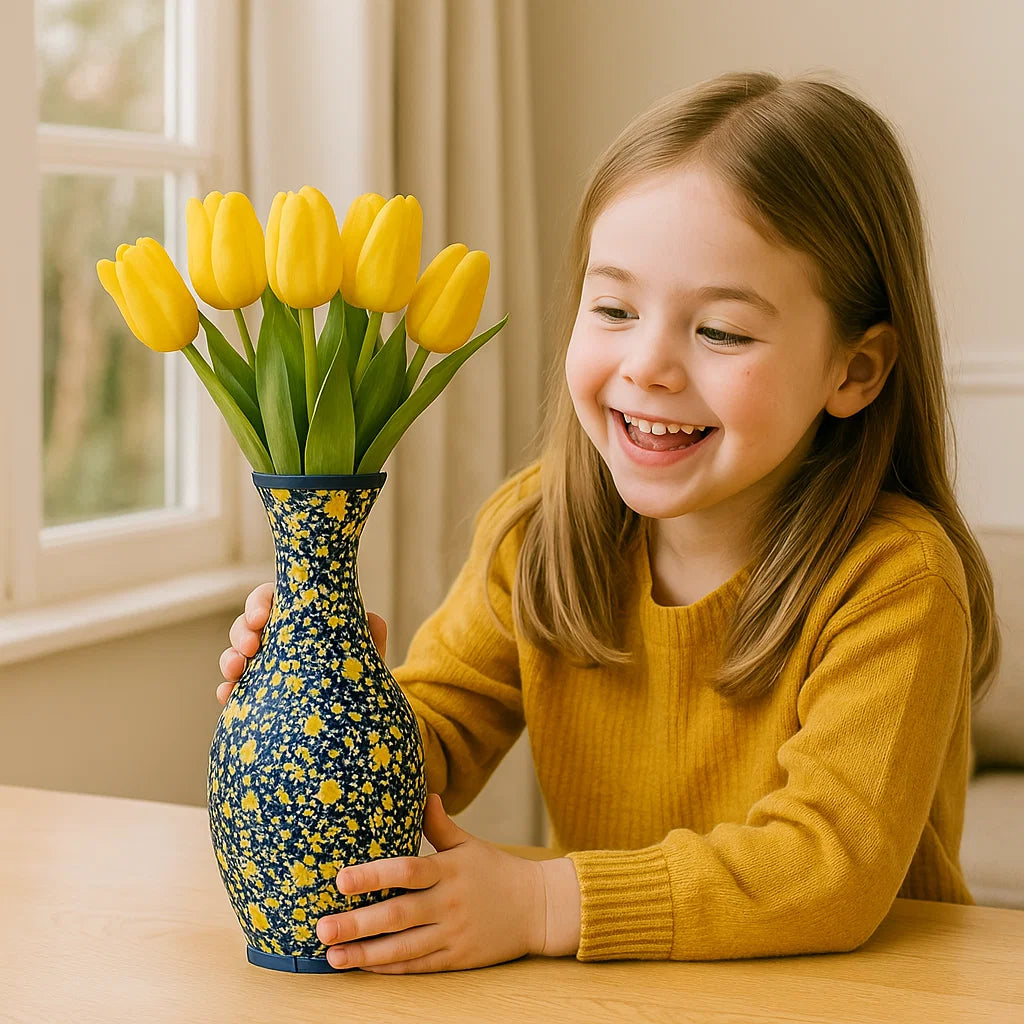 Elegant 3D-pusselvas – Passar för riktiga blommor