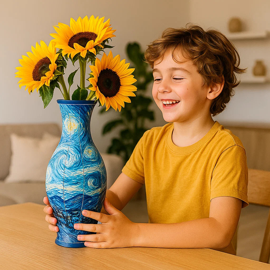 Elegant 3D-pusselvas – Passar för riktiga blommor