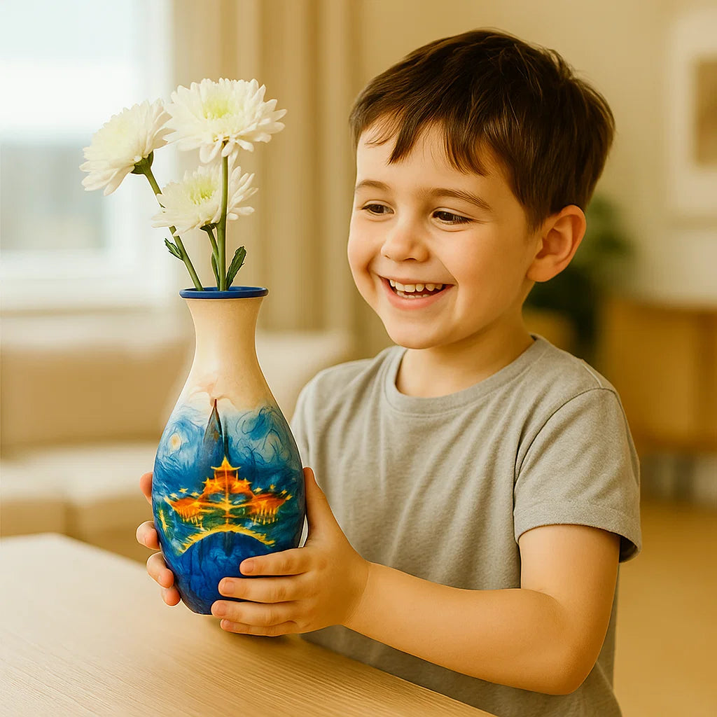 Elegant 3D-pusselvas – Passar för riktiga blommor