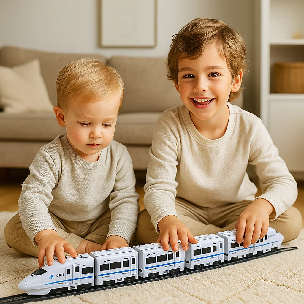 Smart tåg med kedjevagnar leksak för barn