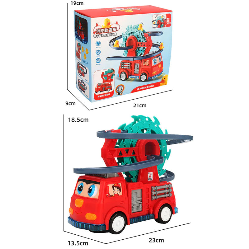 Brandbil med ankrutschbana