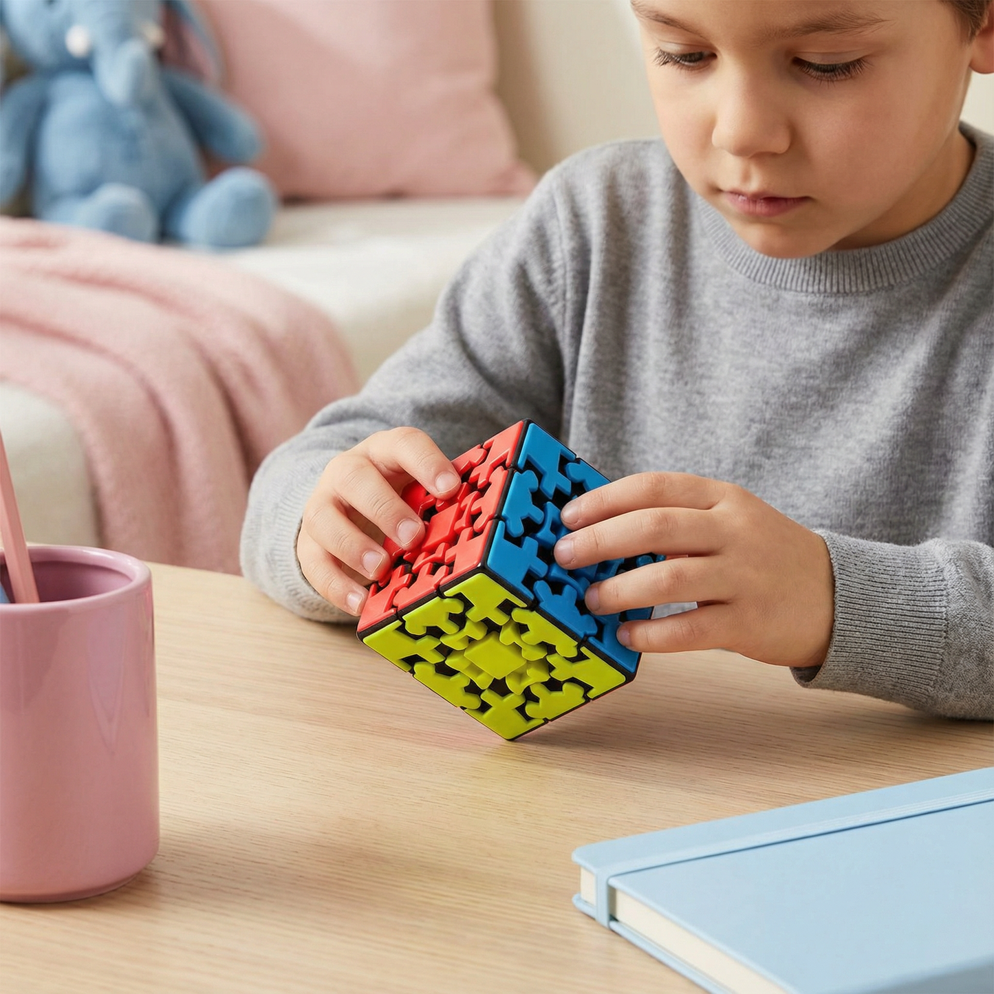 Kugghjuls-magikub 3×3×3 – Mekaniskt logikspel