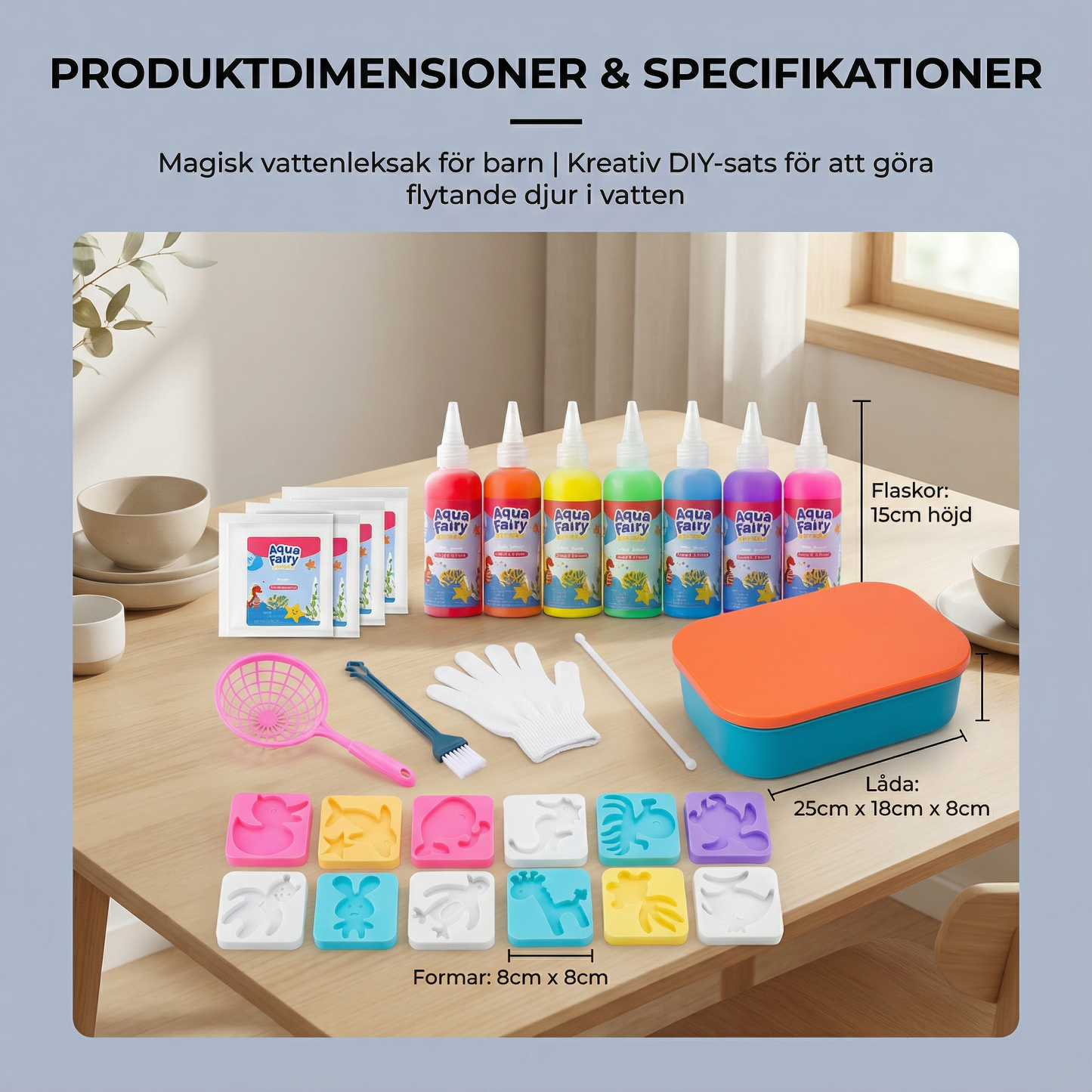 Magisk vattenleksak för barn | Kreativ DIY-sats för att göra flytande djur i vatten