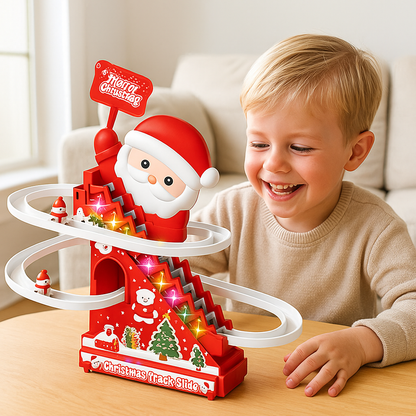 Jultomtens rutschkana med fart och skoj