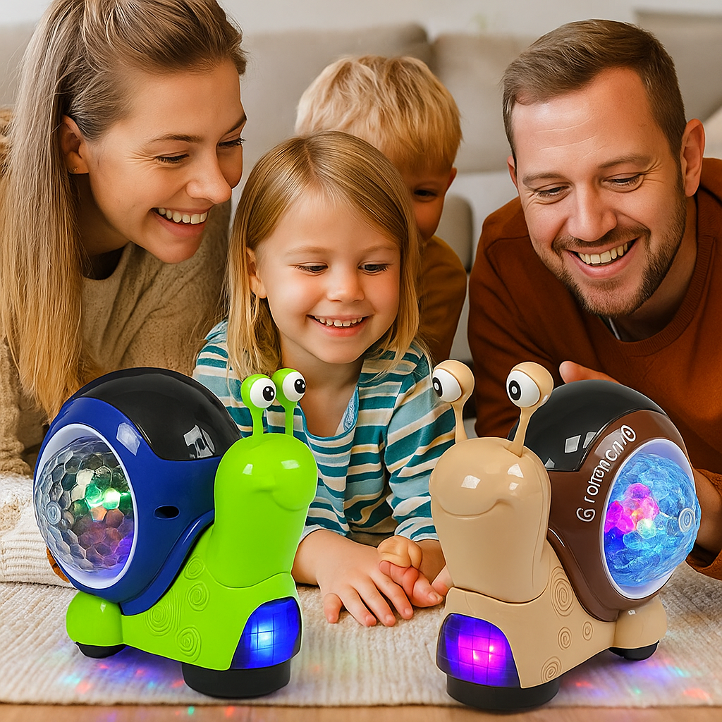 Lysande och musikspelande krypsnäcka leksak