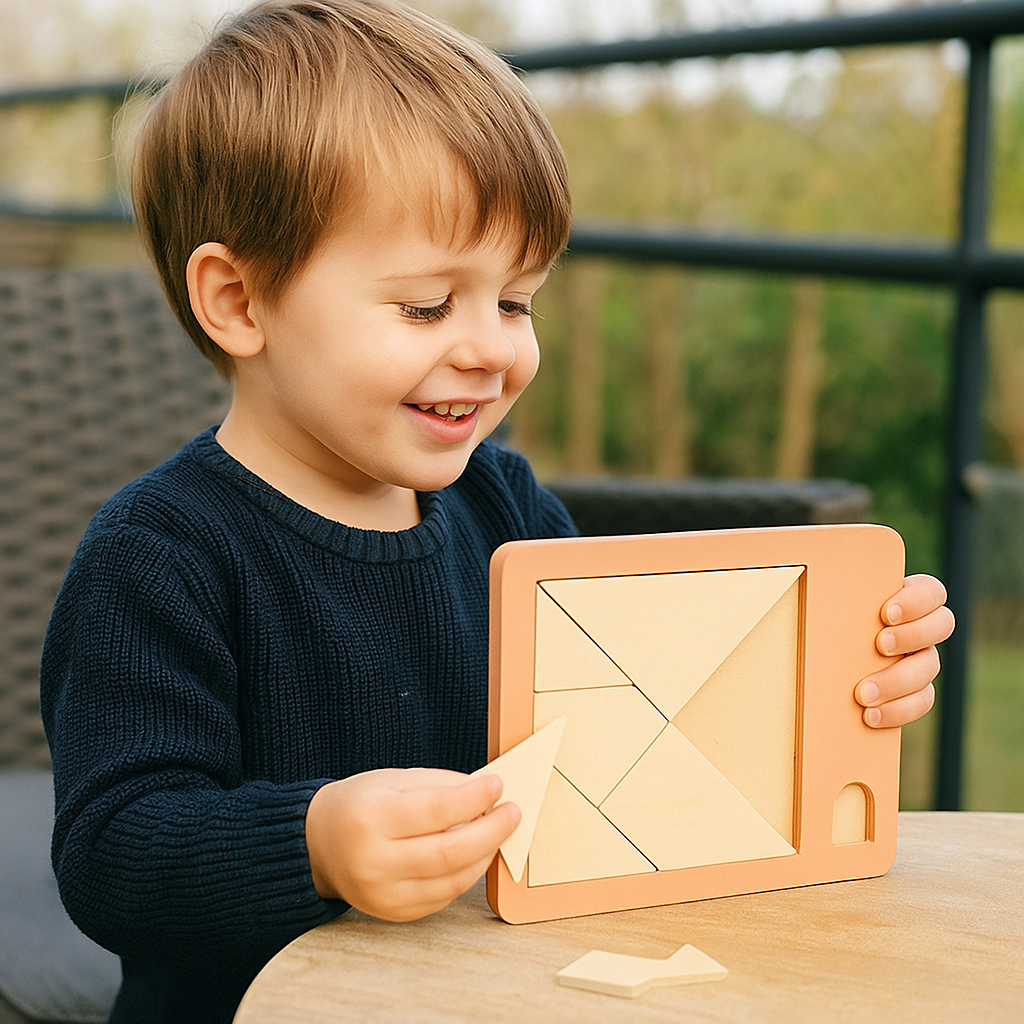 Klassiskt Tangram träpussel
