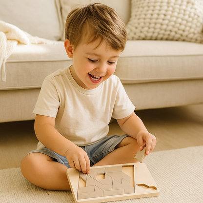 Klassiskt Tangram träpussel