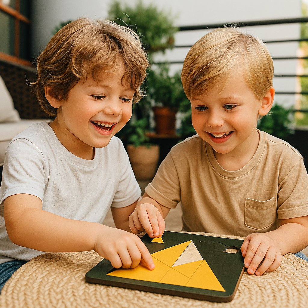 Klassiskt Tangram träpussel