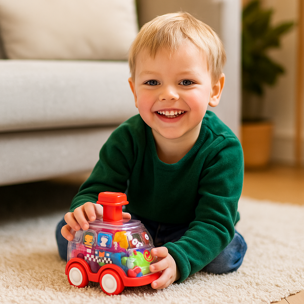 Tryck och kör – Kugghjulsbilar