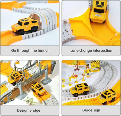 Äventyrsracerbana med spårbilar