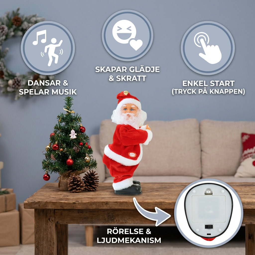 Twerkande jultomte – leksak för barn