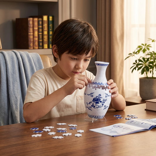 Elegant 3D-pusselvas – Passar för riktiga blommor