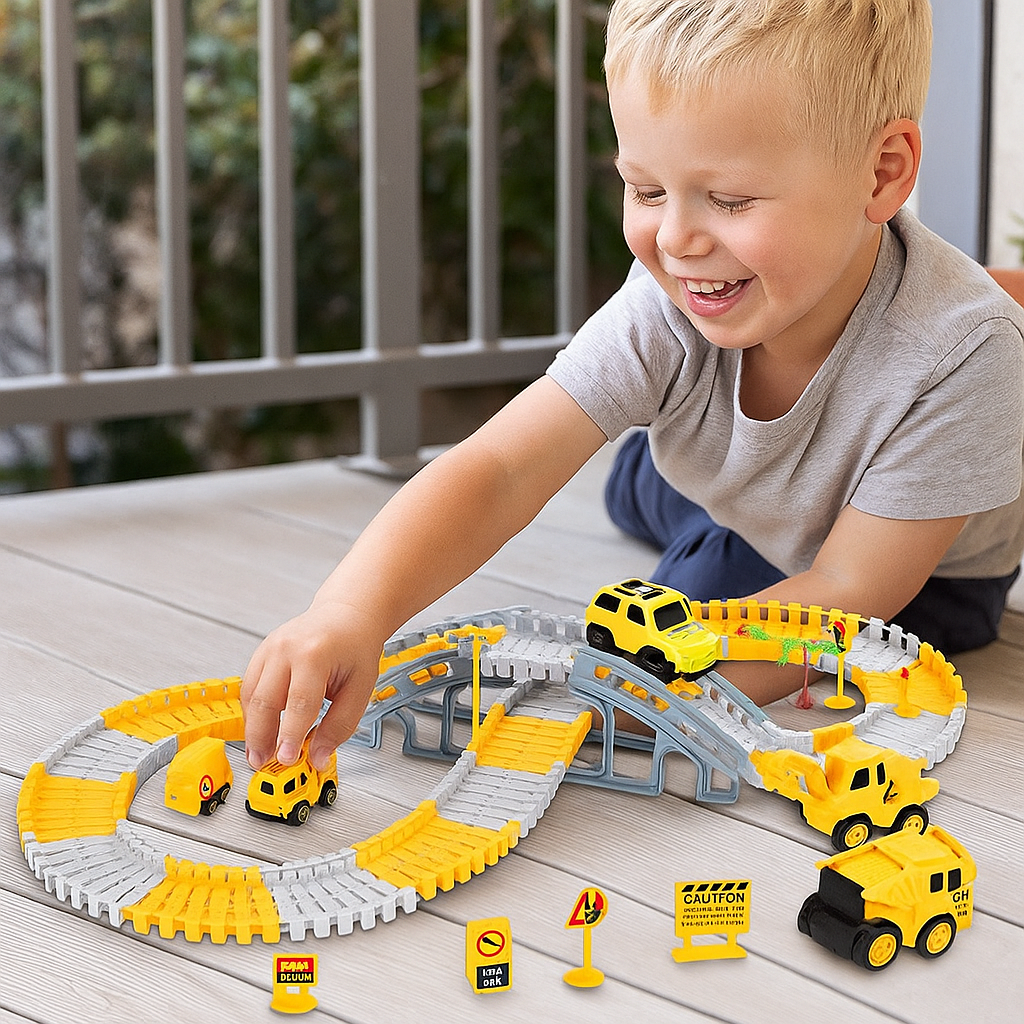 Äventyrsracerbana med spårbilar