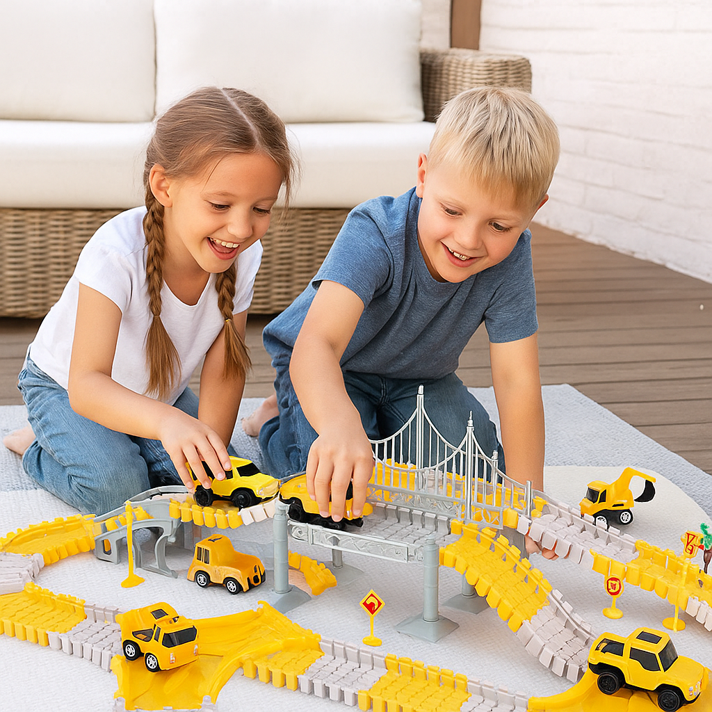 Äventyrsracerbana med spårbilar