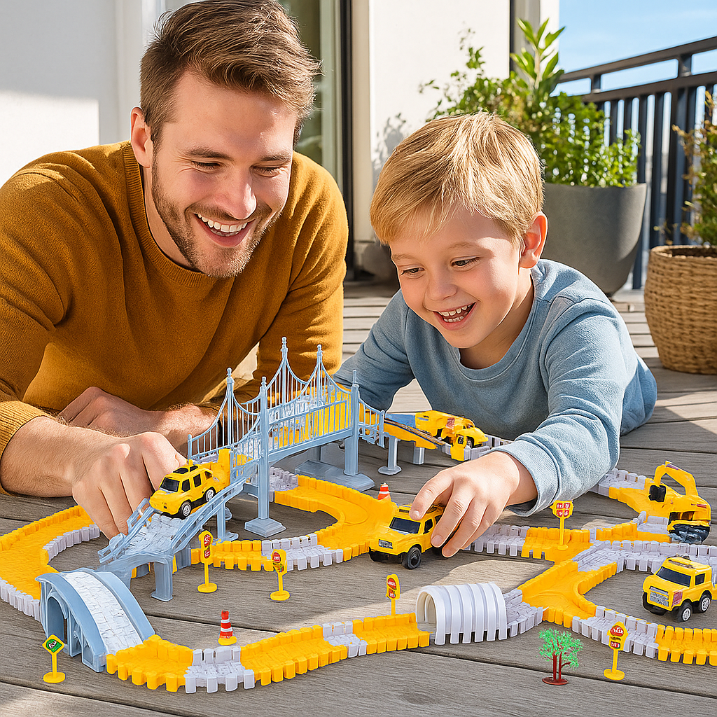 Äventyrsracerbana med spårbilar