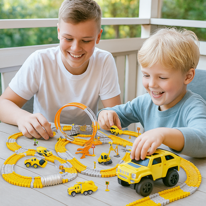 Äventyrsracerbana med spårbilar