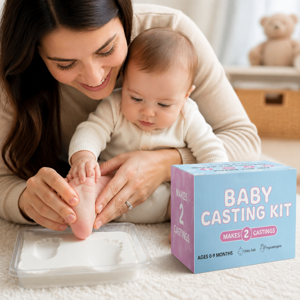 Baby Hand & Footprint Set – Keepsake Set for Newborns & Parents – Barnskatt