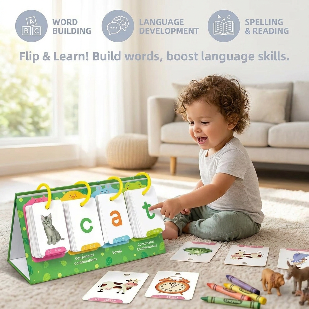 Learning Card Set for Kids – Flashcards for Word Building & Language D ...