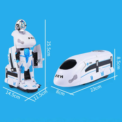 Transformerande robot tågleksak