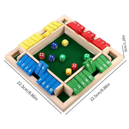 Familjespel Shut The Box – Set för 4 spelare