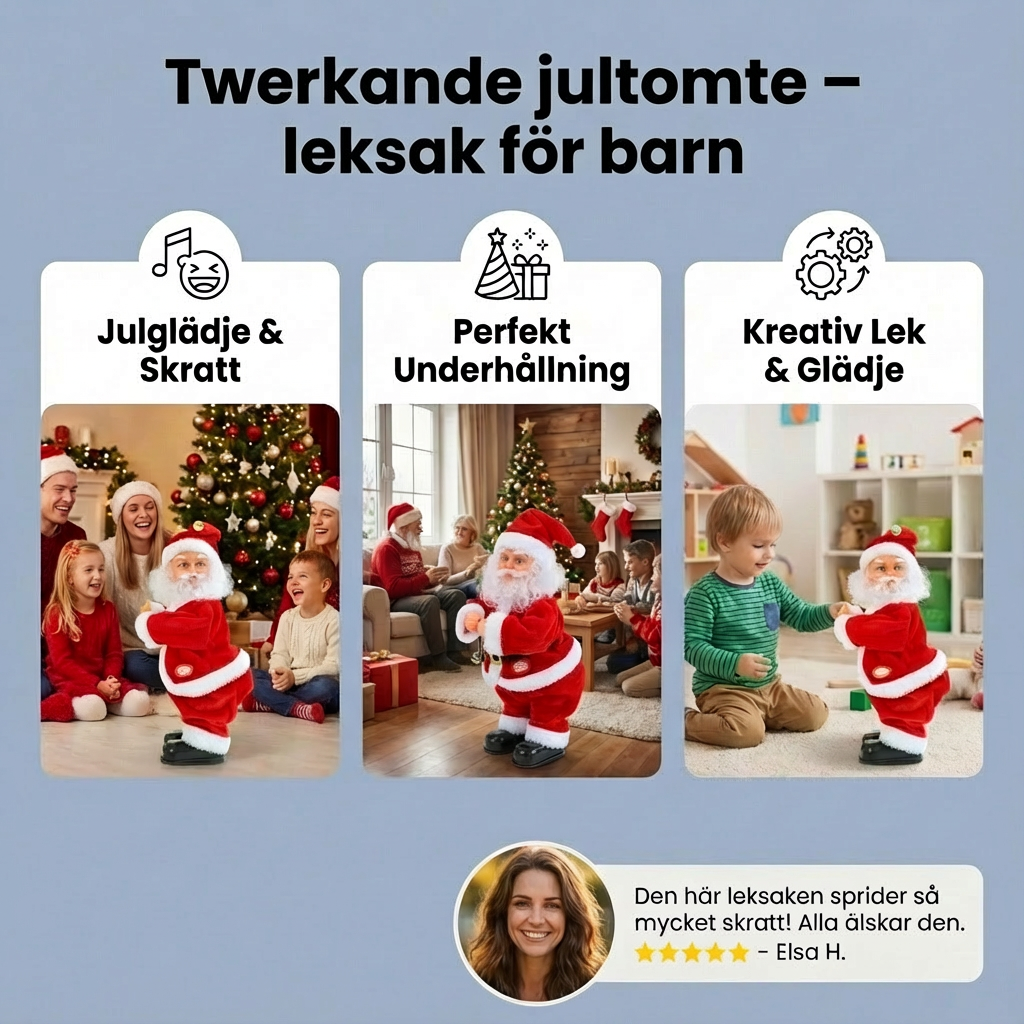 Twerkande jultomte – leksak för barn