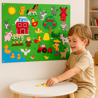 Filtstoryboard för barn ⎜ Pedagogiskt gör-det-själv-set för att lära sig djur, fantasi och berättarkul