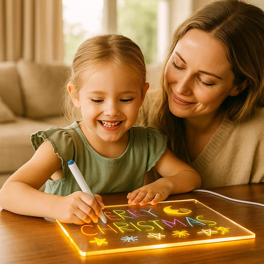 LED-skrivtavla För barn | Återanvändbar upplyst yta för kreativa anteckningar , konst och lärande
