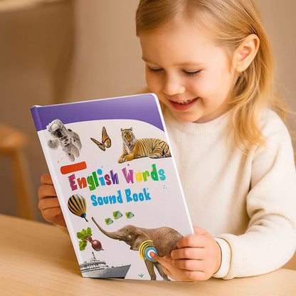 Engelsk ljudinlärningsbok | Interaktiv ljudbok för tidig språkutveckling och ordförrådsbyggande