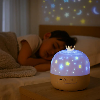 Stjärnhimmelprojektor nattlampa ⎜ Roterande LED-lampa