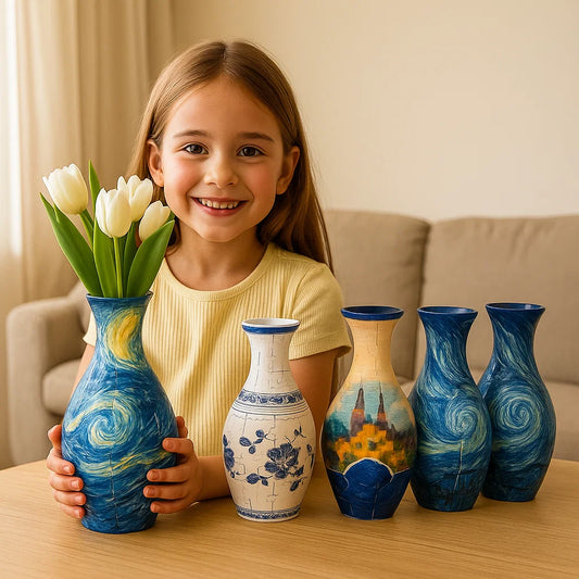 Elegant 3D-pusselvas – Passar för riktiga blommor