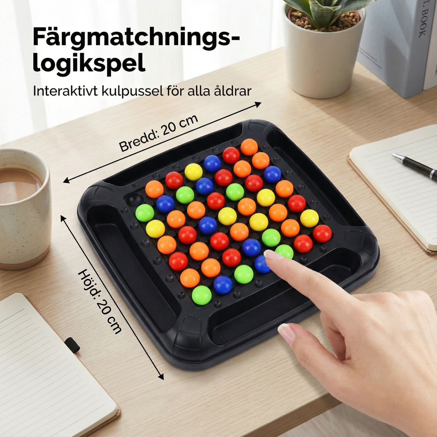 Färgmatchnings-logikspel – interaktivt kulpussel för barn och vuxna