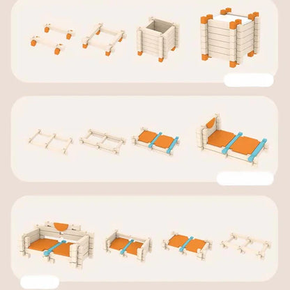 Montessori Träbyggklossar – Naturligt stapel- och byggleksak