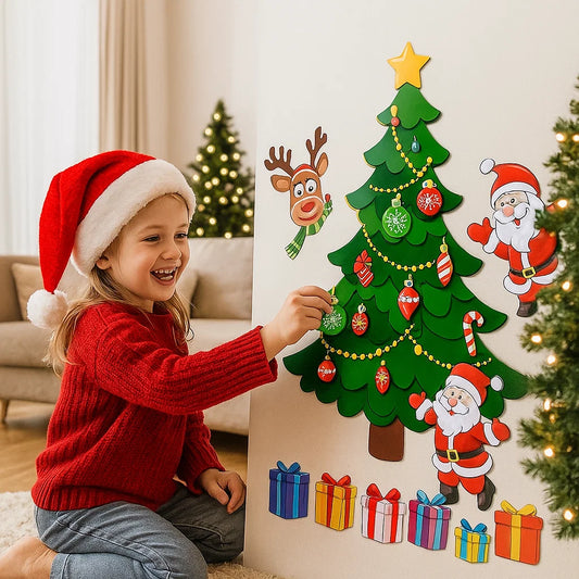 Juligt Montessori magnetklistermärkesset för egen dekoration