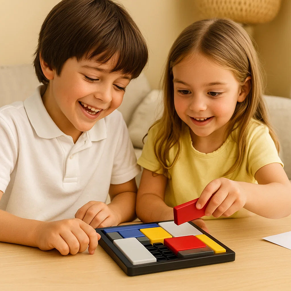 Kreativt geometriskt blockpussel