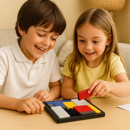 Kreativt geometriskt blockpussel