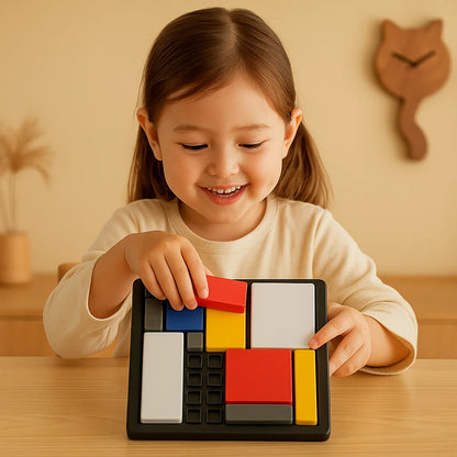 Kreativt geometriskt blockpussel
