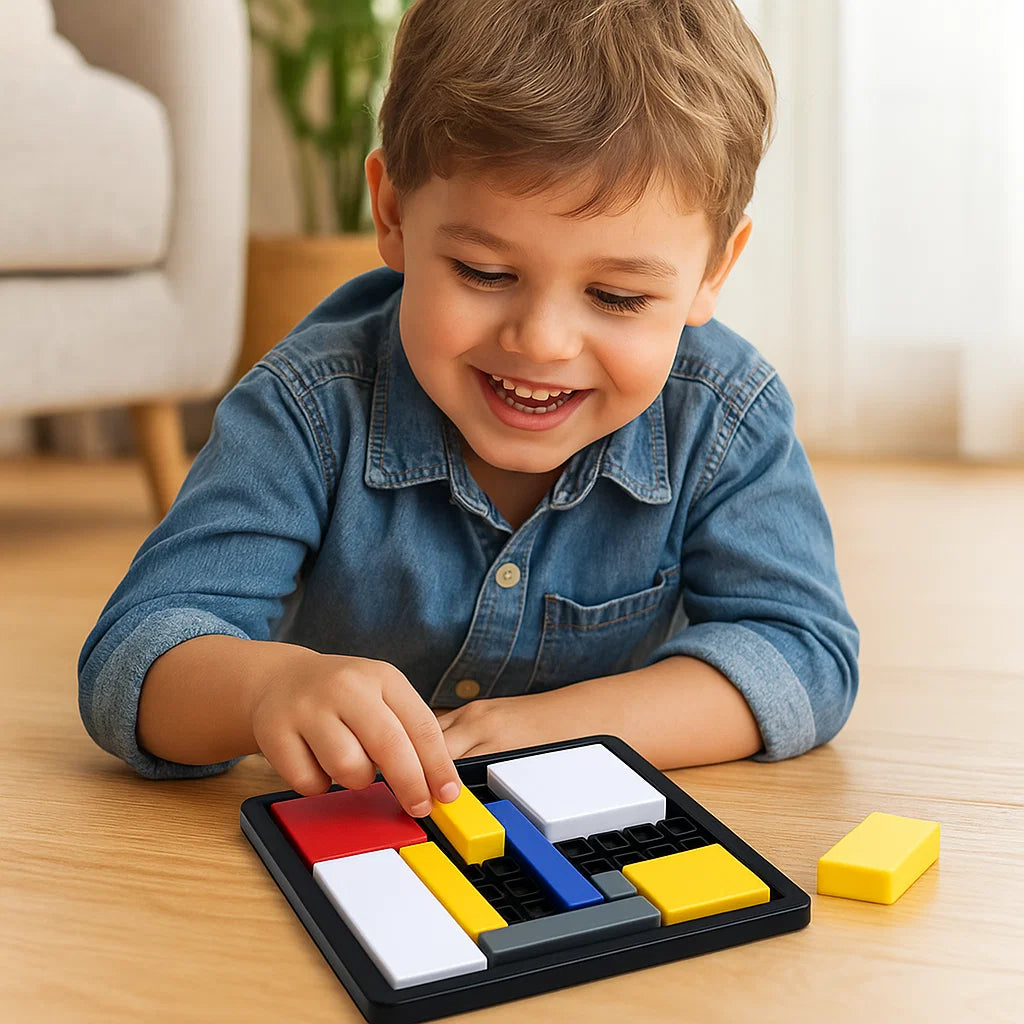 Kreativt geometriskt blockpussel