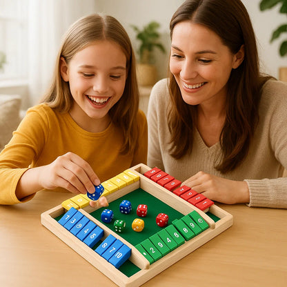 Familjespel Shut The Box – Set för 4 spelare