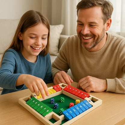 Familjespel Shut The Box – Set för 4 spelare