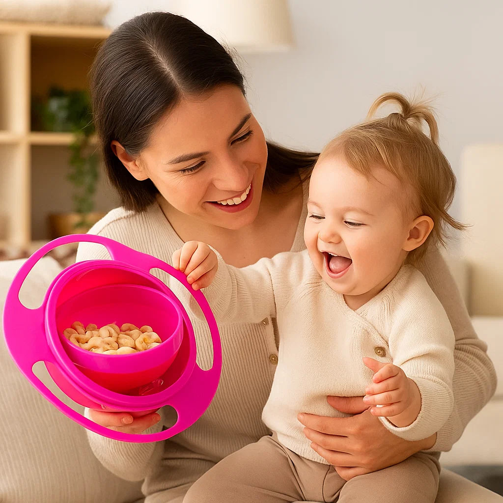 Spillsäker barnskål – Äta utan kladd