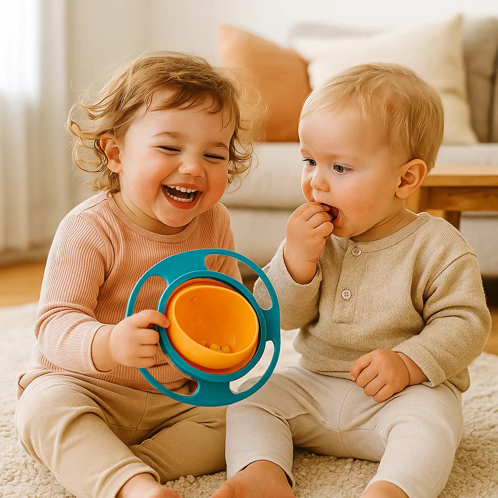 Spillsäker barnskål – Äta utan kladd