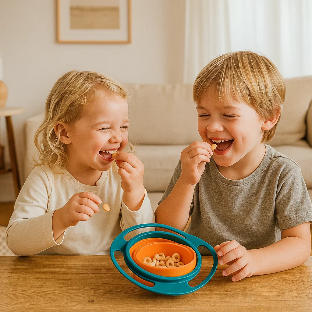 Spillsäker barnskål – Äta utan kladd