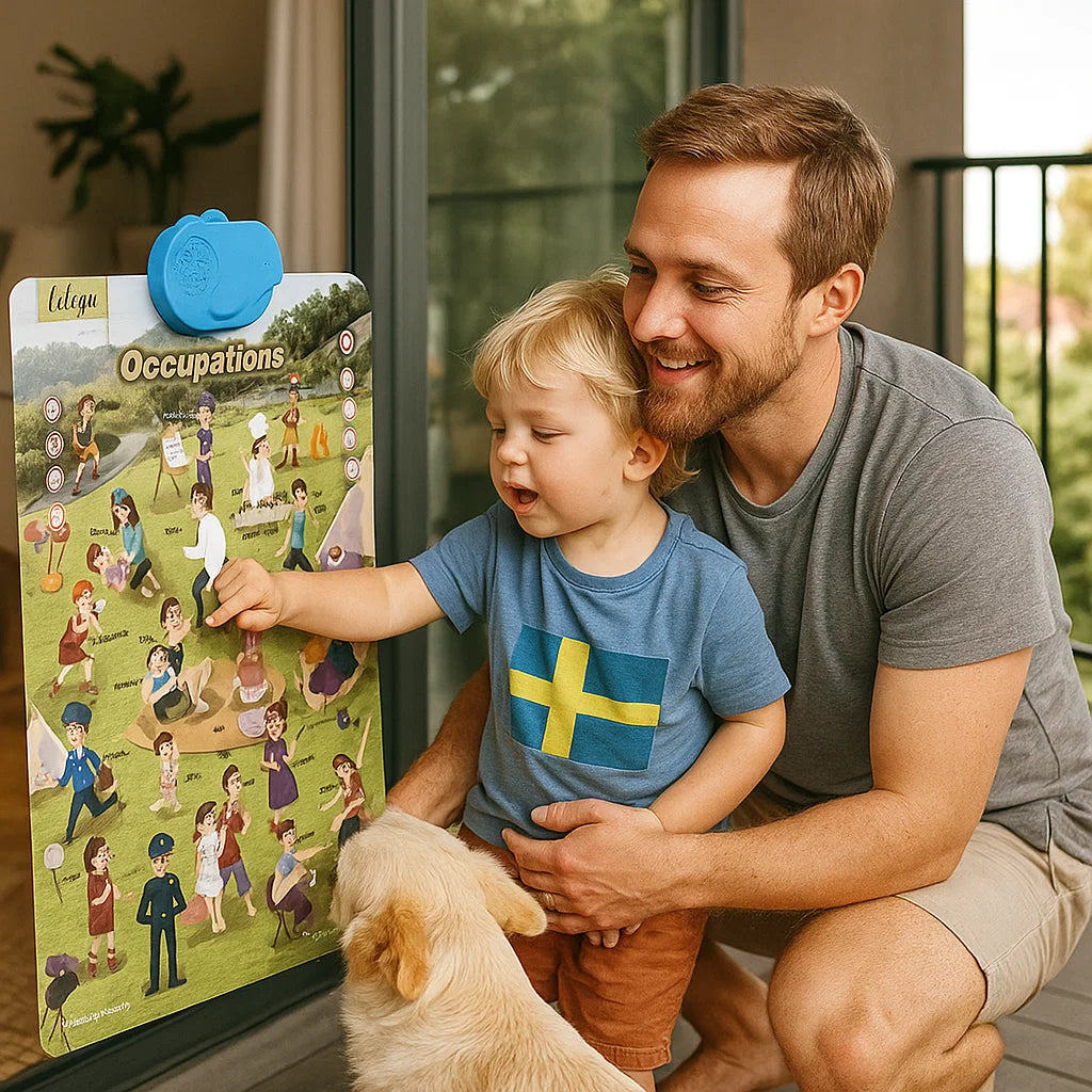 Talande engelsk inlärningstavla för barn