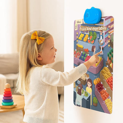 Talande engelsk inlärningstavla för barn