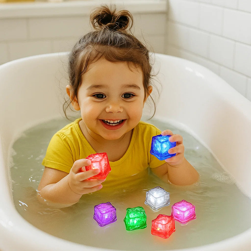Lysande badkuber – leksak för barn, 6-pack